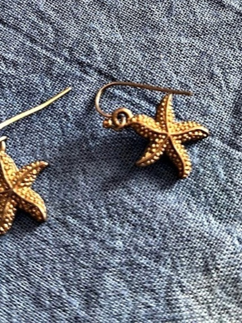 Starfish Drop Earrings in Gold Like New